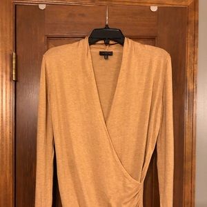 The Limited Camel Faux Wrap Sweater - Medium